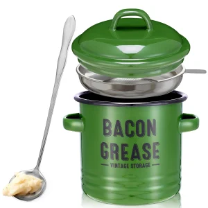 Bacon Grease Container with Strainer
