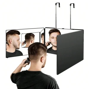 Mirror 360-Degree 3-Sided Folding With Lighting